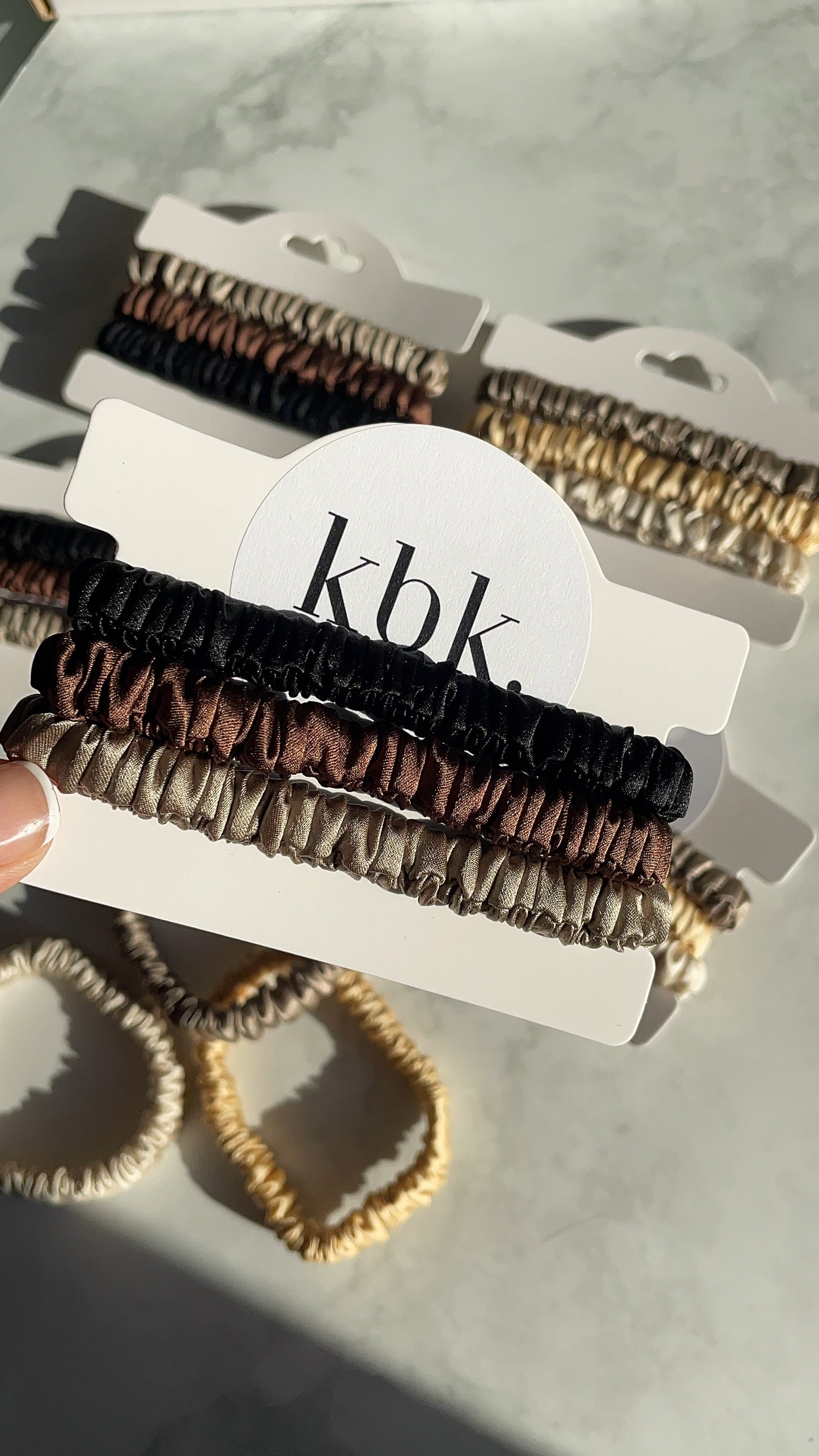 Skinny Scrunchies 3pack - Classic Neutrals