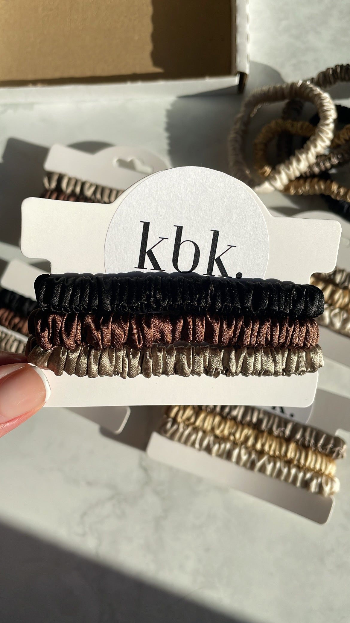 Skinny Scrunchies 3pack - Classic Neutrals