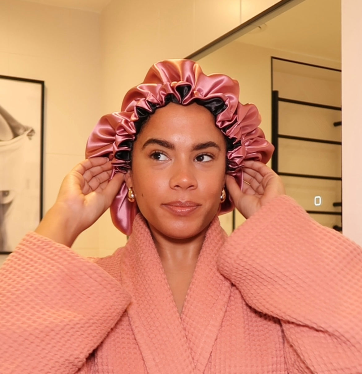 Krafts by Kerry Luxury Satin Bonnet - Mauve