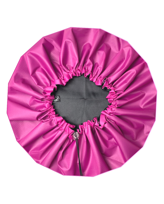 Krafts by Kerry Adjustable Satin Lined Shower Cap - Pink