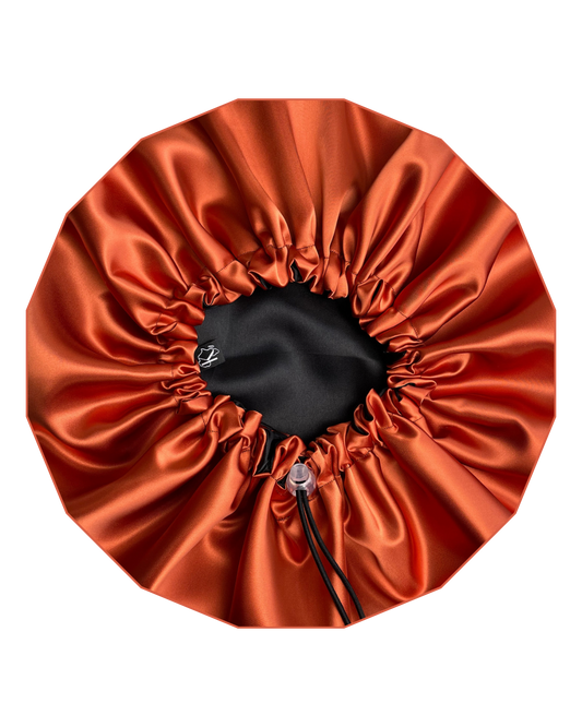 Krafts by Kerry Luxury Satin Bonnet - Burnt Orange