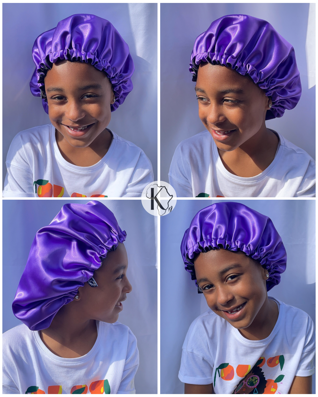 Krafts by Kerry Luxury Satin Bonnet - Purple