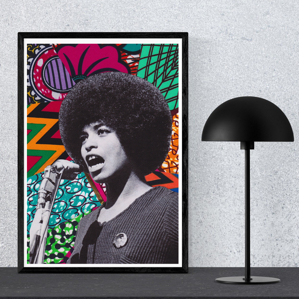 Krafts by Kerry Afrocentric Angela Davis Art Print