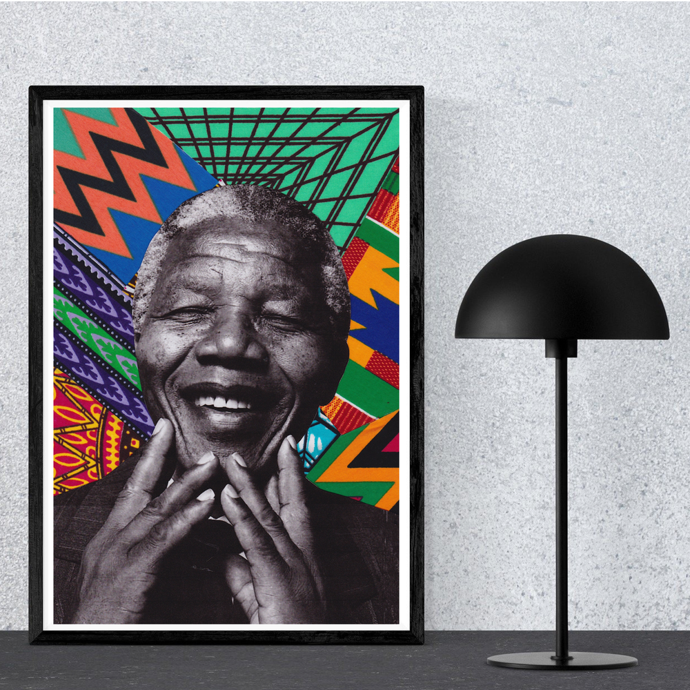 Krafts by Kerry Afrocentric Nelson Mandela Art Print