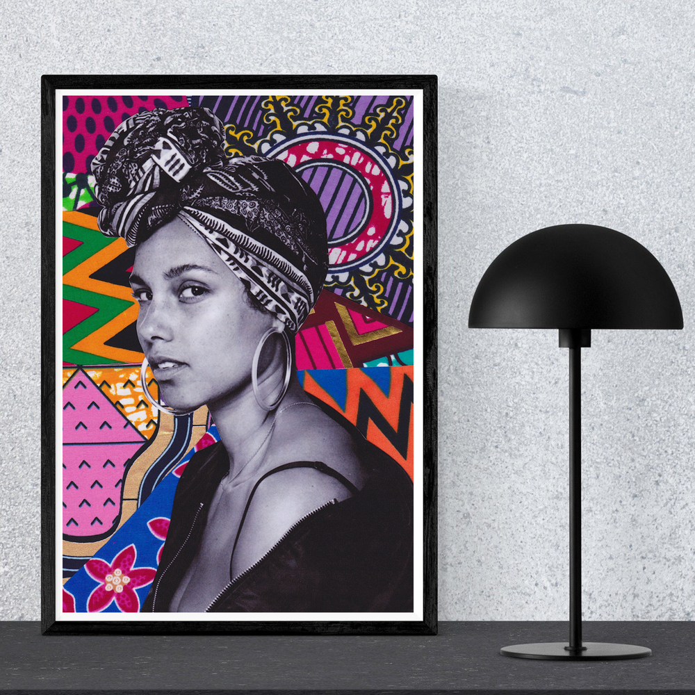 Krafts by Kerry Afrocentric Alicia Keys Art Print