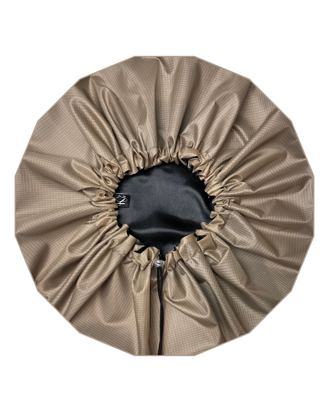 Krafts by Kerry Adjustable Satin Lined Shower Cap - Caramel