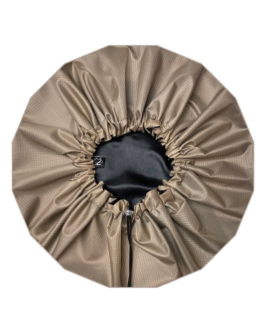 Krafts by Kerry Adjustable Satin Lined Shower Cap - Caramel