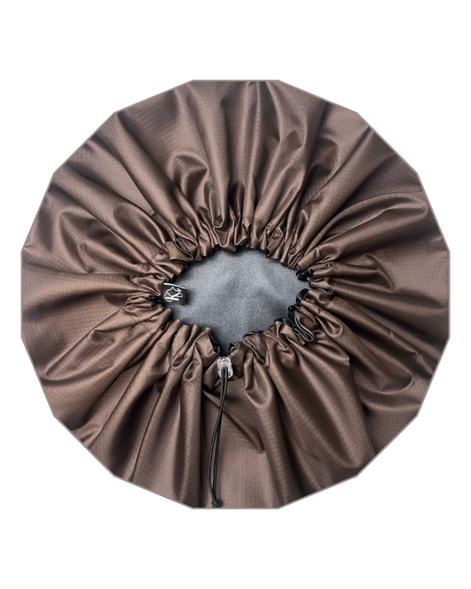 Krafts by Kerry Adjustable Satin Lined Shower Cap - Coffee