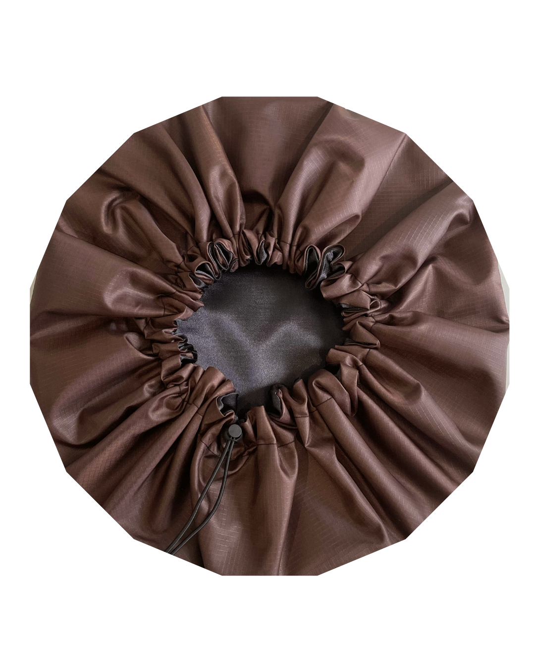 Krafts by Kerry Adjustable Satin Lined Shower Cap - Coffee