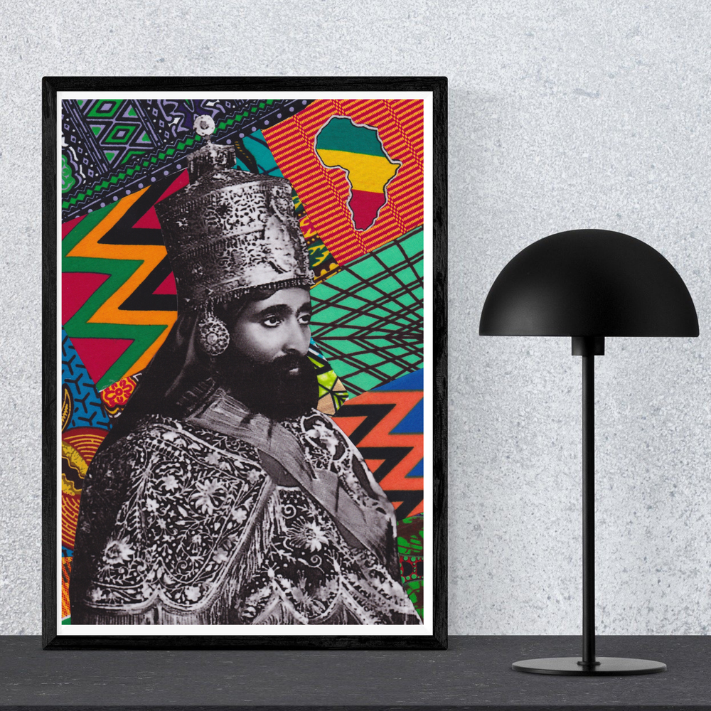 Krafts by Kerry Afrocentric Emperor Haile Selassie Art Print