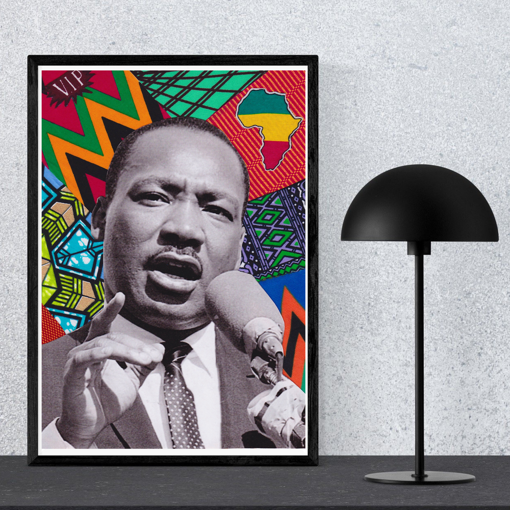 Krafts by Kerry Afrocentric Martin Luther King Jr Art Print