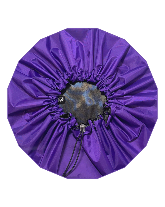 Krafts by Kerry Adjustable Satin Lined Shower Cap - Purple