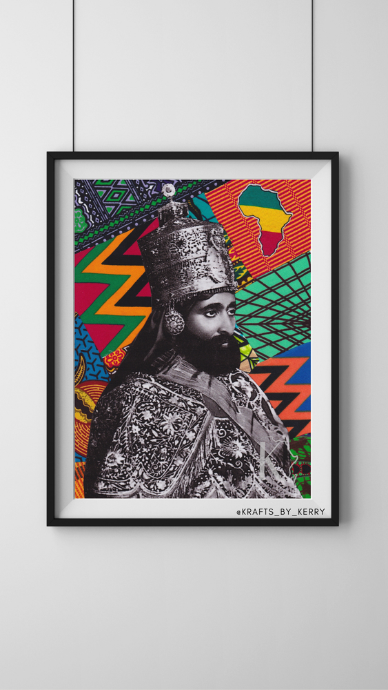 Krafts by Kerry Afrocentric Emperor Haile Selassie Art Print