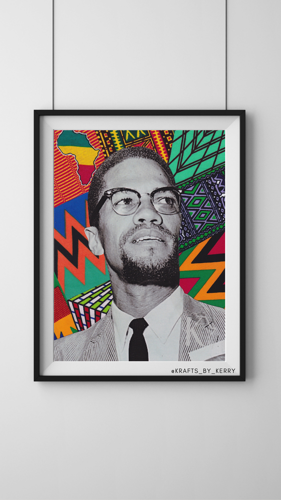 Krafts by Kerry Afrocentric Malcolm X Art Print