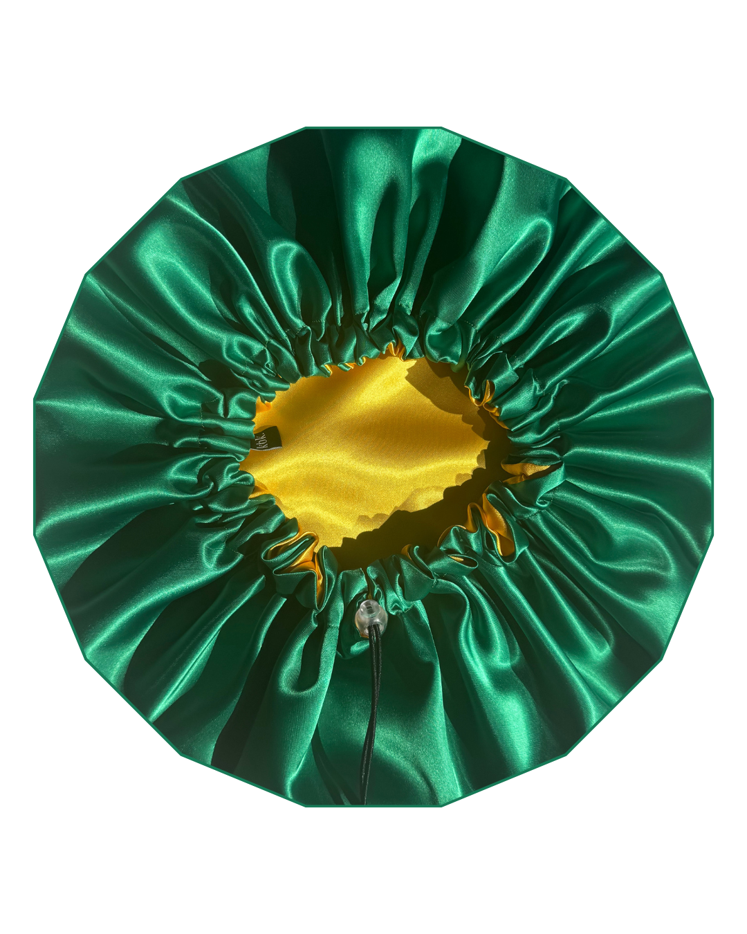 Krafts by Kerry Mix & Match Luxury Satin Bonnet - Green/Yellow