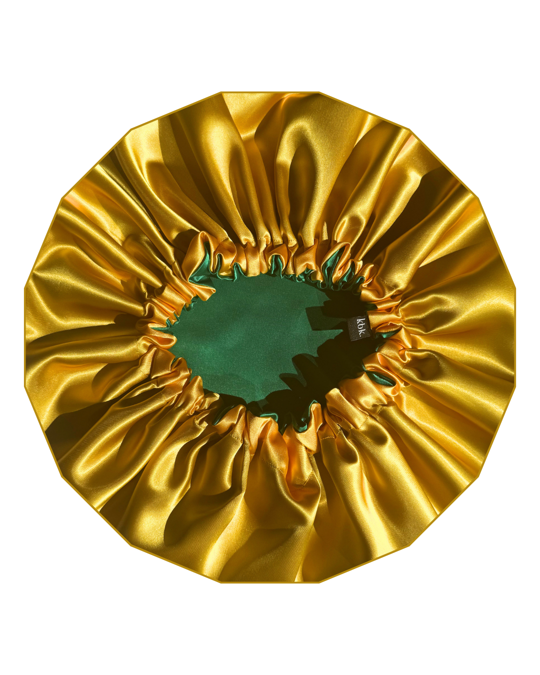 Krafts by Kerry Mix & Match Luxury Satin Bonnet - Green/Yellow