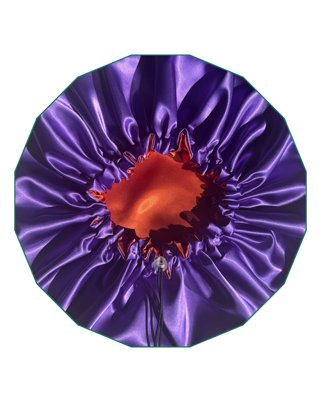 Krafts by Kerry Mix & Match Luxury Satin Bonnet - Orange/Purple