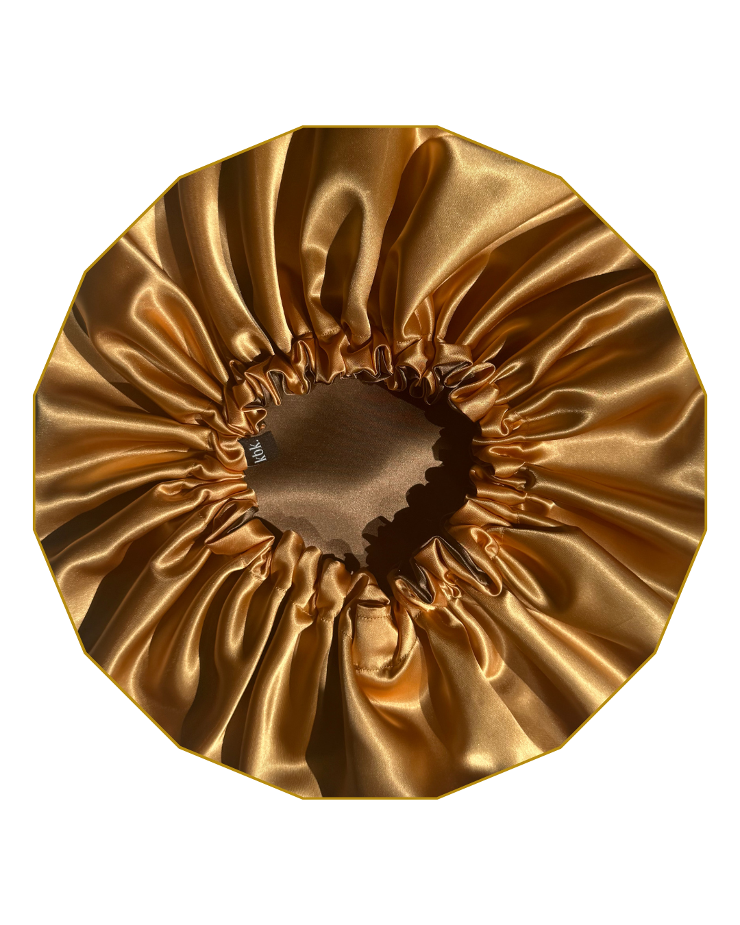 Krafts by Kerry Mix & Match Luxury Satin Bonnet - Gold/Brown