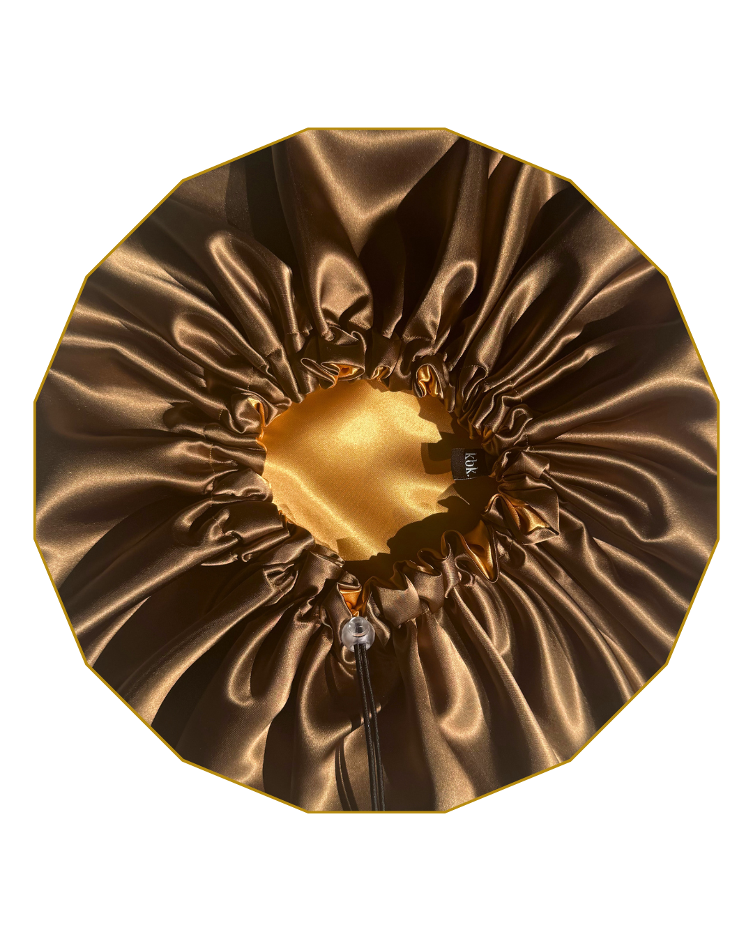 Krafts by Kerry Mix & Match Luxury Satin Bonnet - Gold/Brown