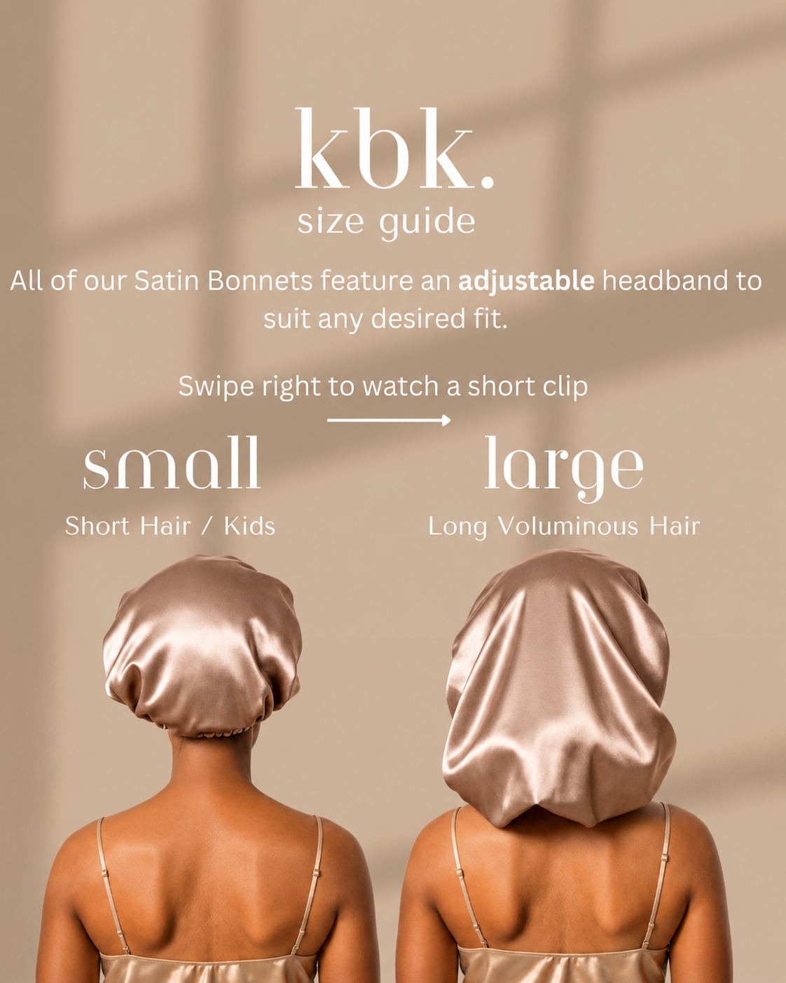 Krafts by Kerry Luxury Satin Bonnet - Taupe