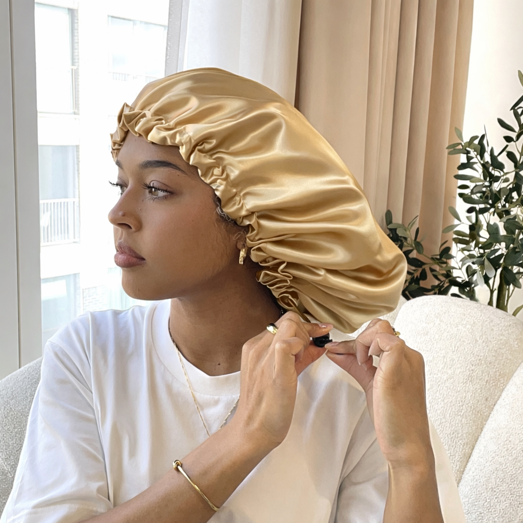 Krafts by Kerry Luxury Satin Bonnet -  Gold