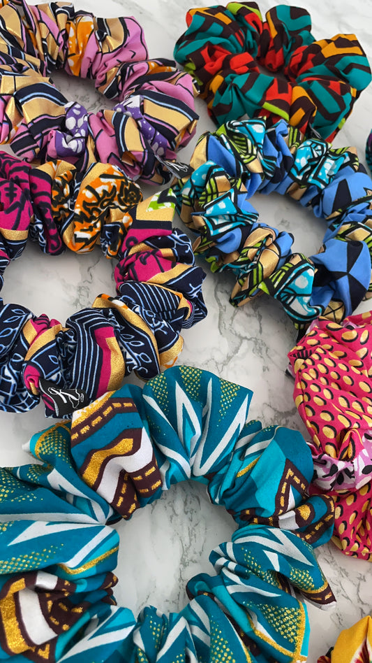 African Print Oversized Scrunchies