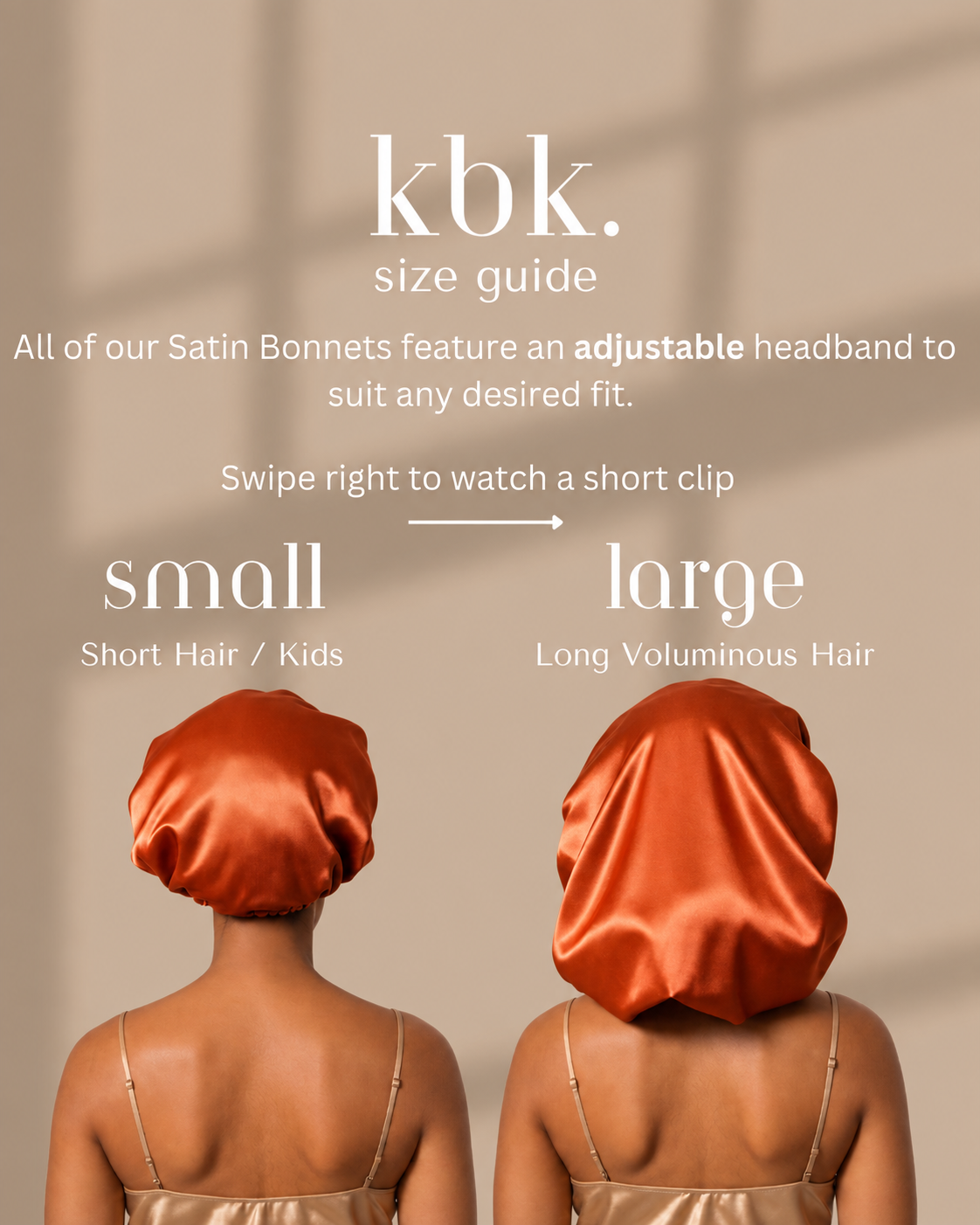 Krafts by Kerry Luxury Satin Bonnet - Burnt Orange