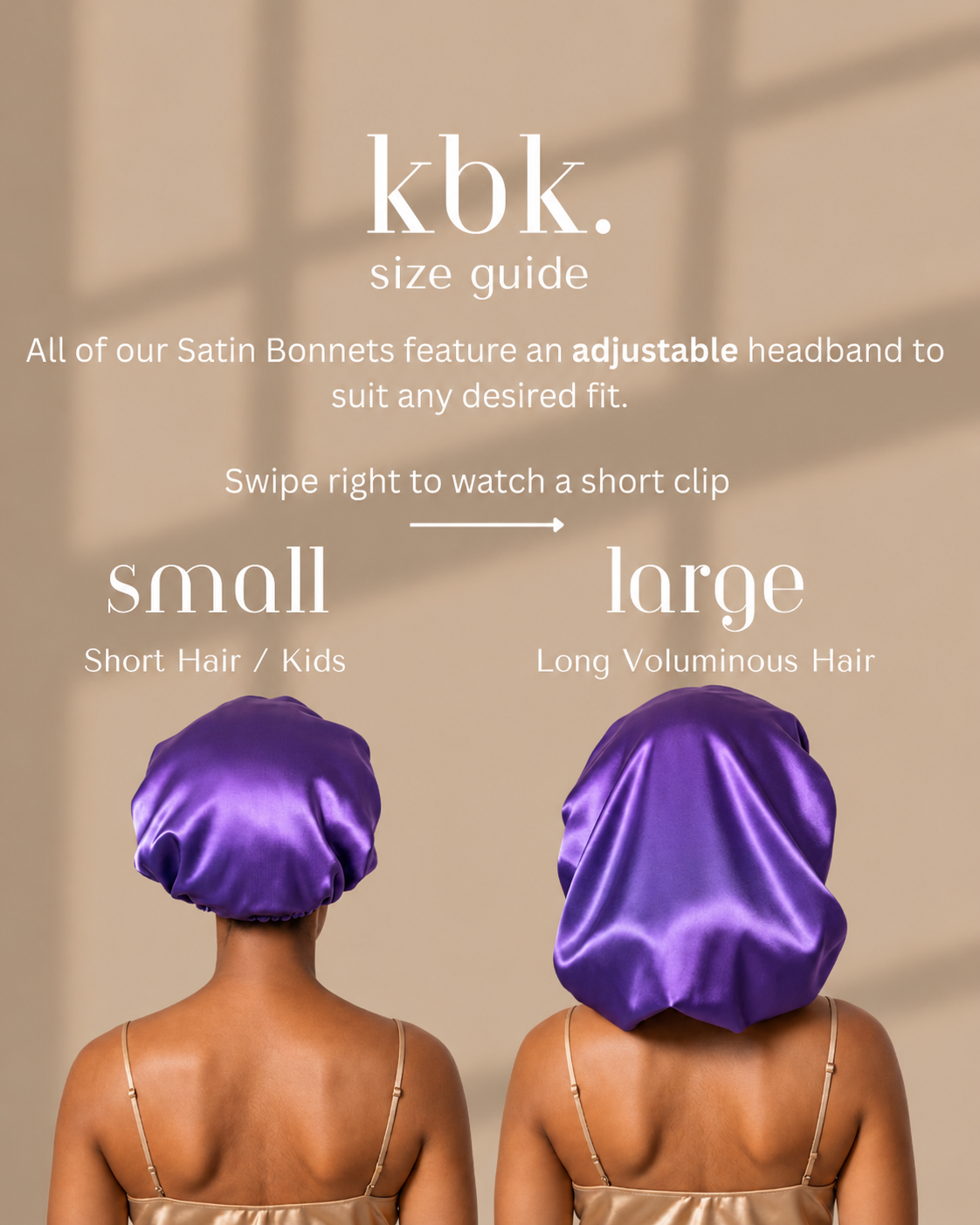 Krafts by Kerry Luxury Satin Bonnet - Purple