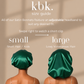 Krafts by Kerry Luxury Satin Bonnet - Emerald Green