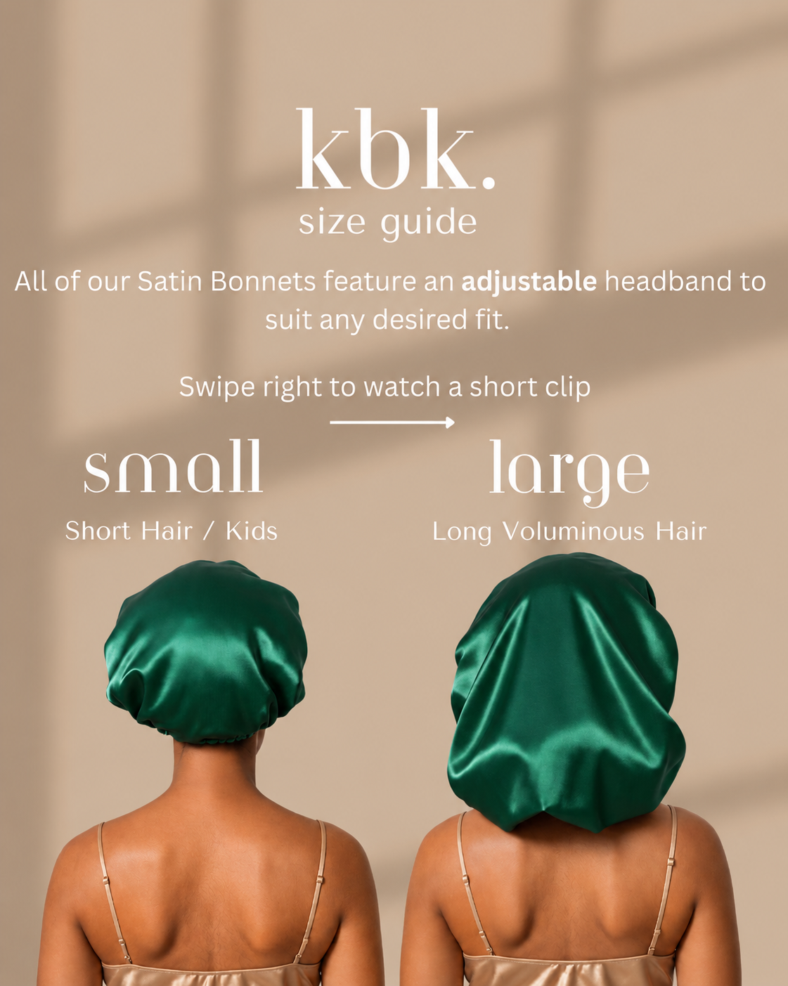 Krafts by Kerry Luxury Satin Bonnet - Emerald Green