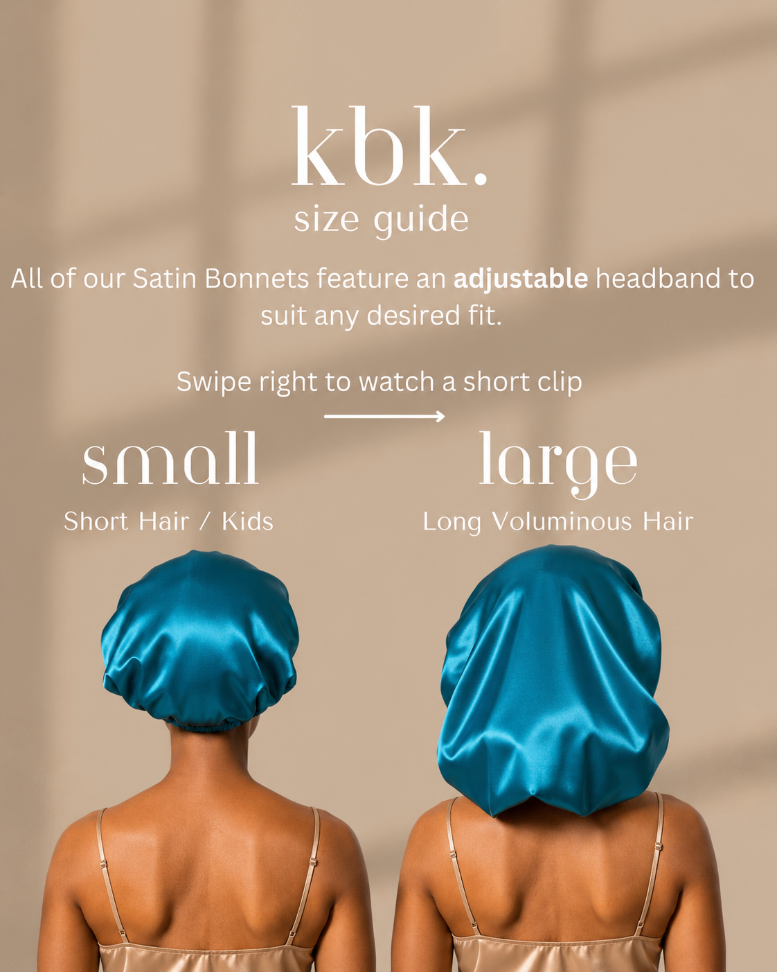 Krafts by Kerry Luxury Satin Bonnet - Teal