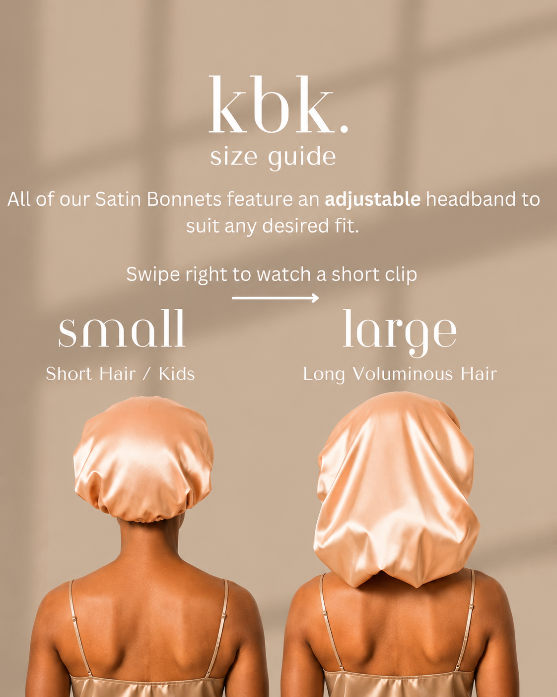 Krafts by Kerry Luxury Satin Bonnet - Peach