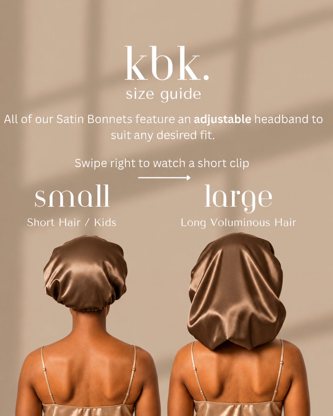 Krafts by Kerry Luxury Satin Bonnet - Brown