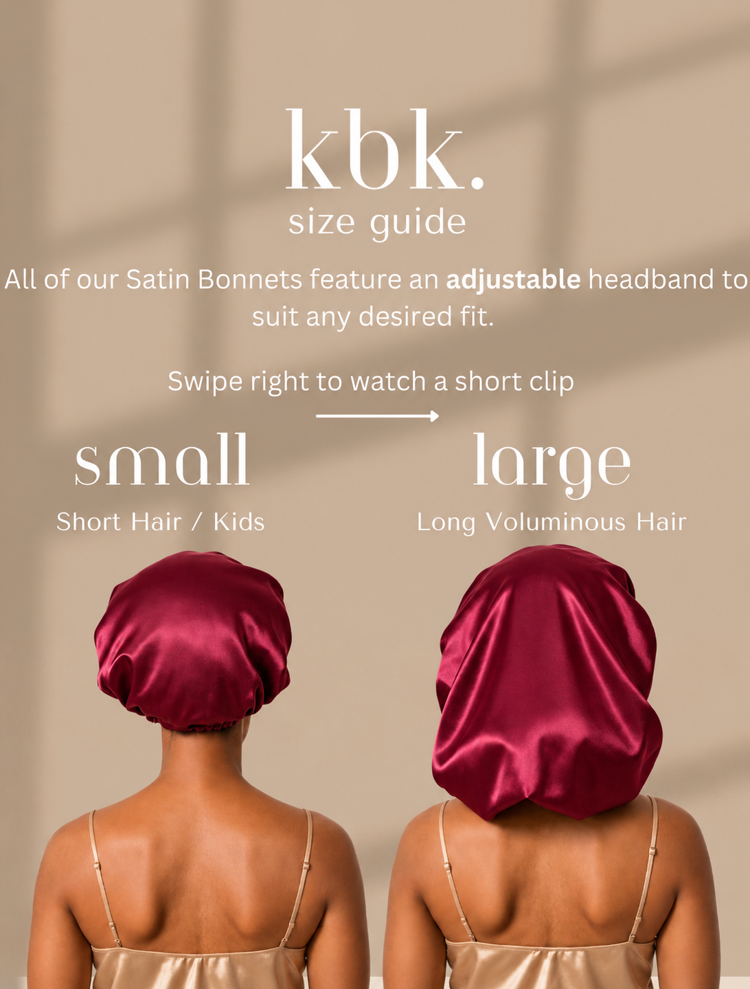 Krafts by Kerry Luxury Satin Bonnet - Wine