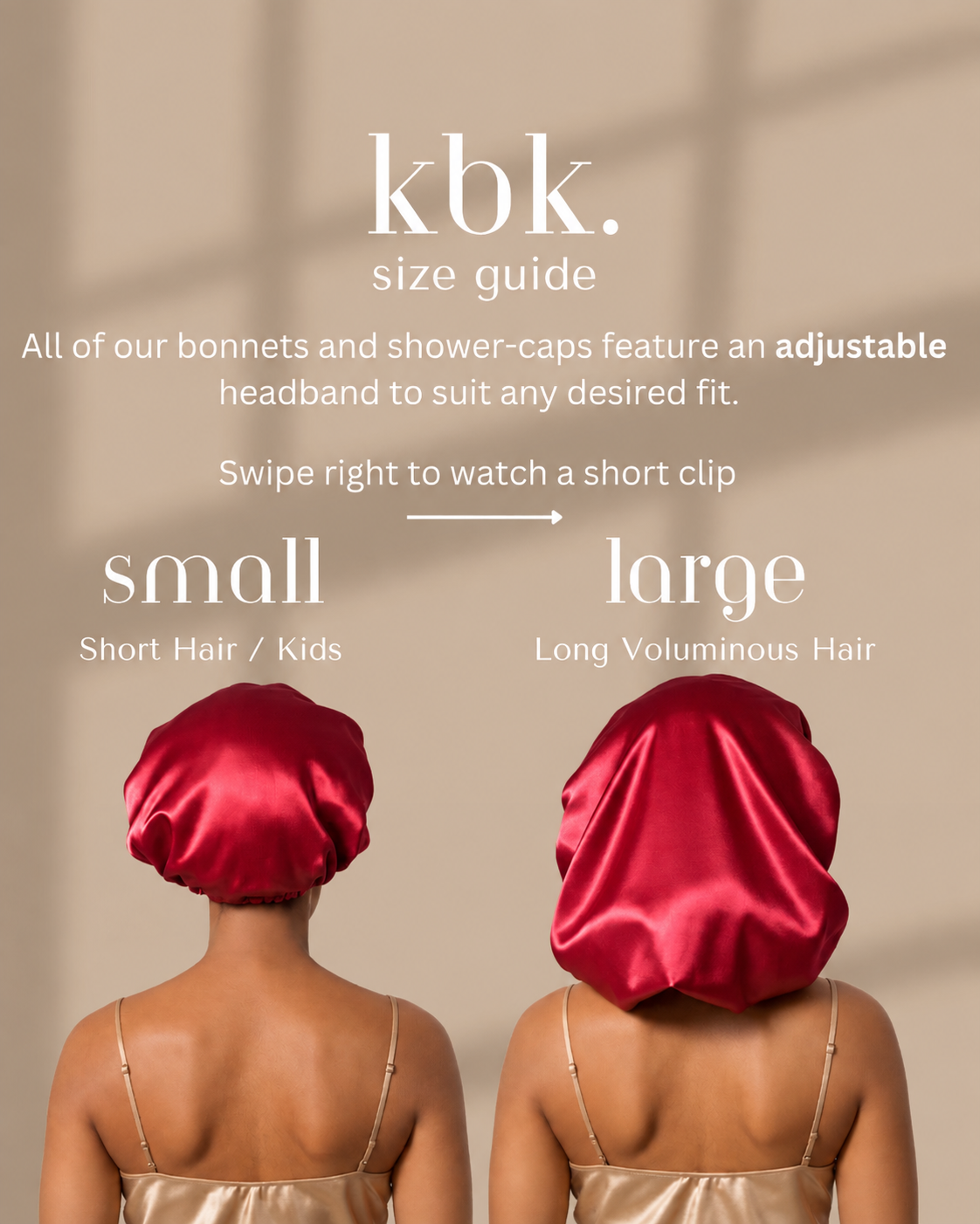 Krafts by Kerry Luxury Satin Bonnet - Red