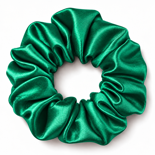 Krafts by Kerry Emerald Green Oversized Satin Scrunchie