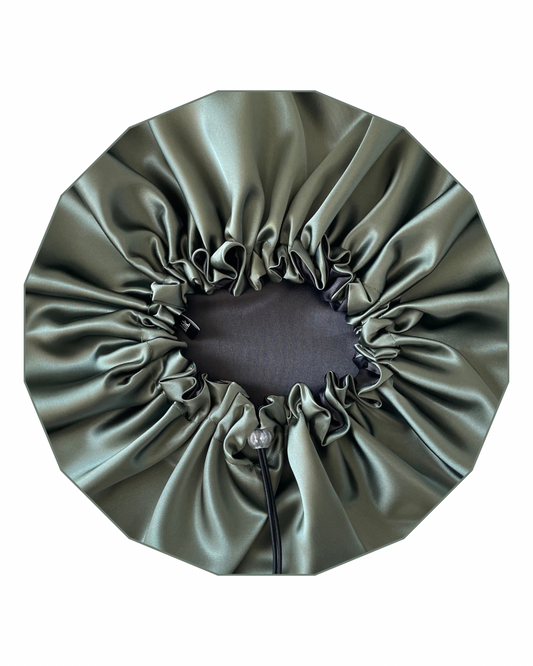 Krafts by Kerry Luxury Satin Bonnet - Olive
