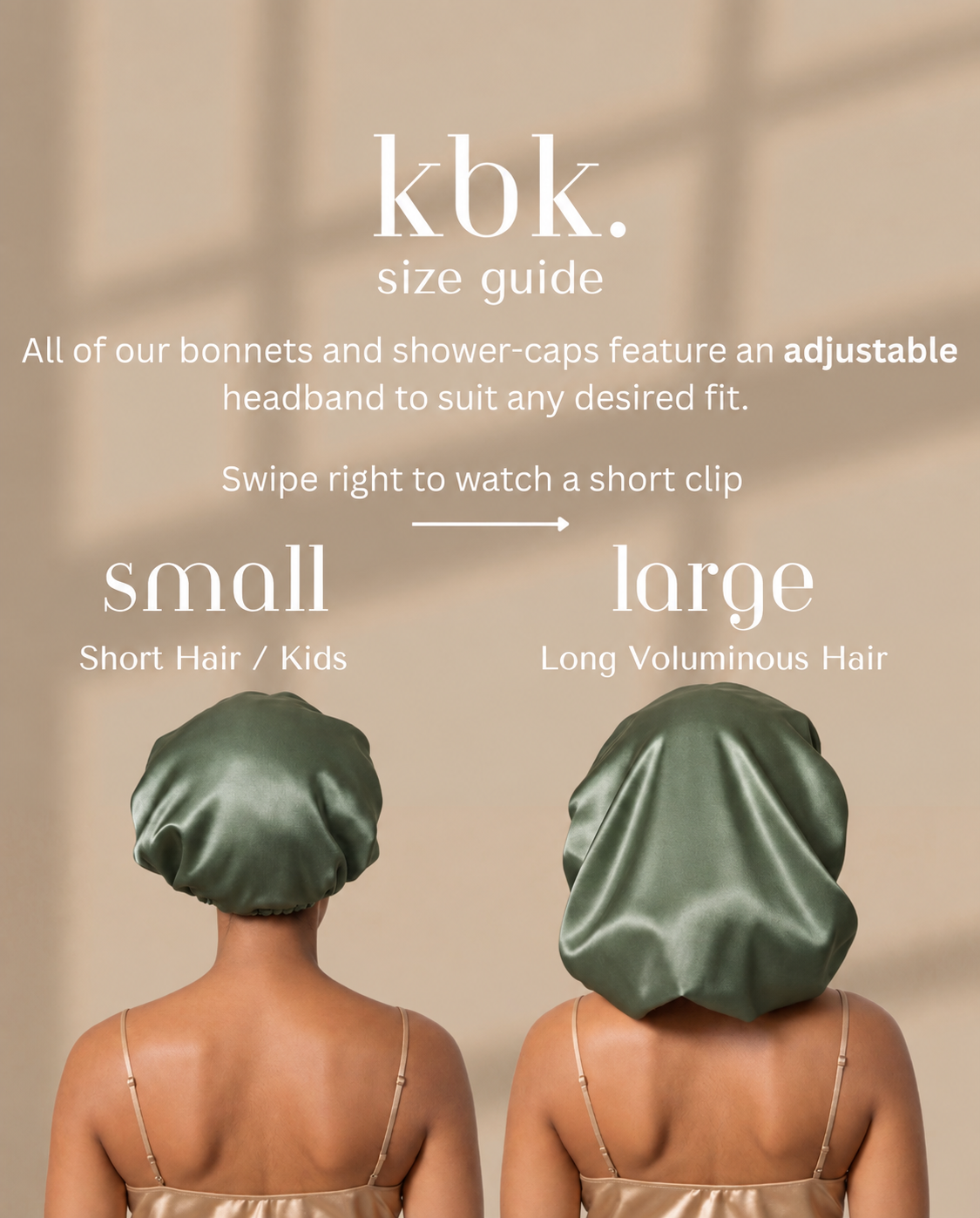 Krafts by Kerry Luxury Satin Bonnet - Olive