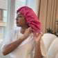 Krafts by Kerry Luxury Satin Bonnet - Hot Pink