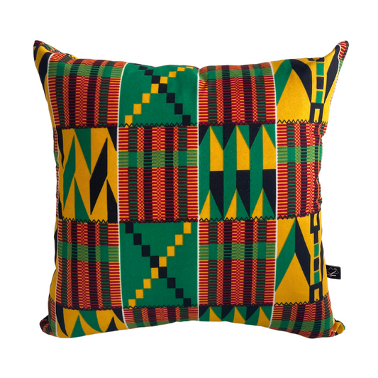 Krafts by Kerry African Wax Print Decorative Cushion Cover - Kente