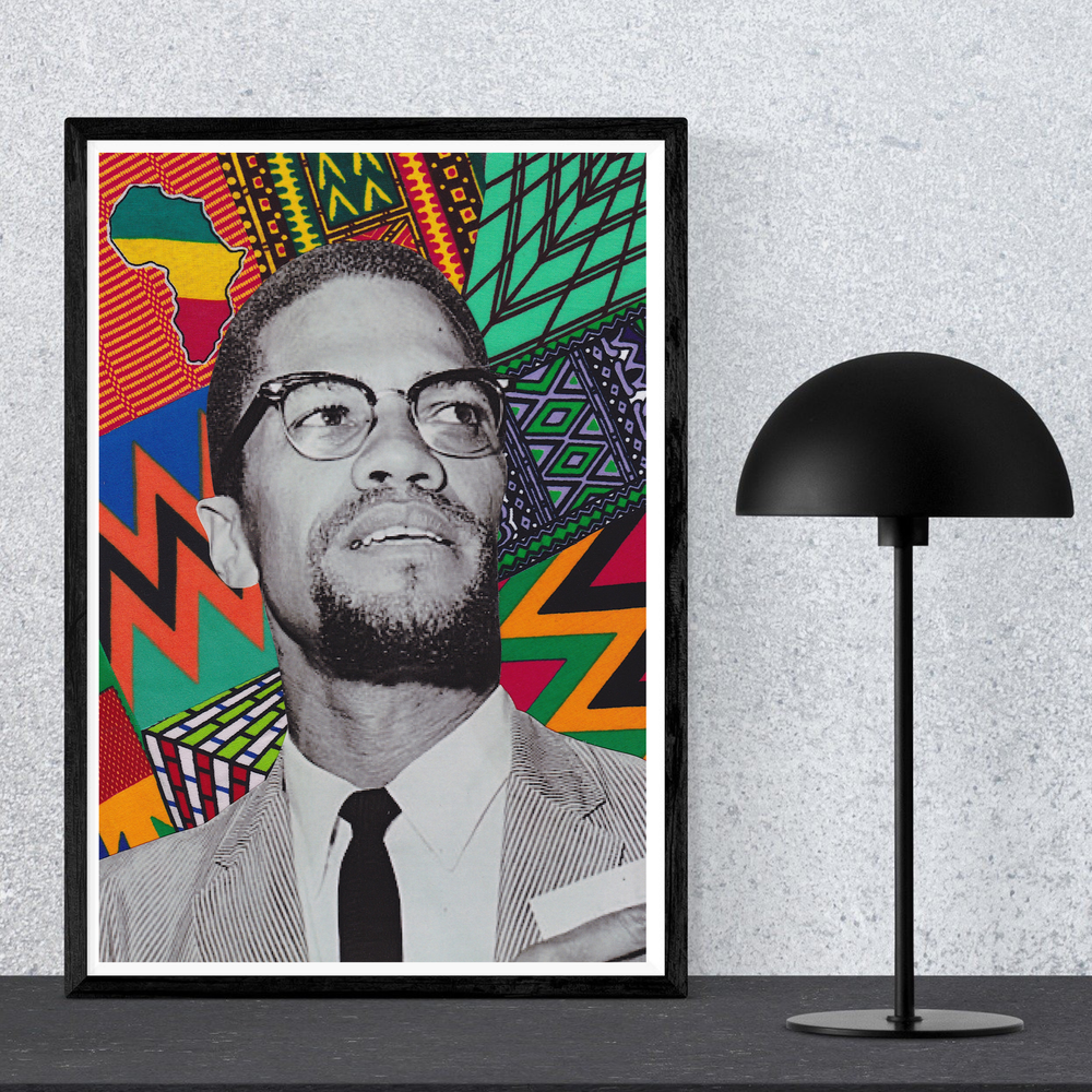 Krafts by Kerry Afrocentric Malcolm X Art Print