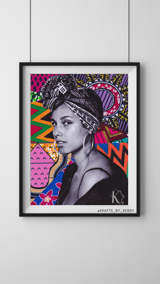 Krafts by Kerry Afrocentric Alicia Keys Art Print