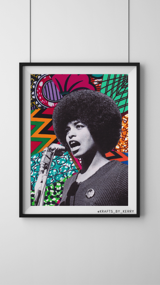 Krafts by Kerry Afrocentric Angela Davis Art Print