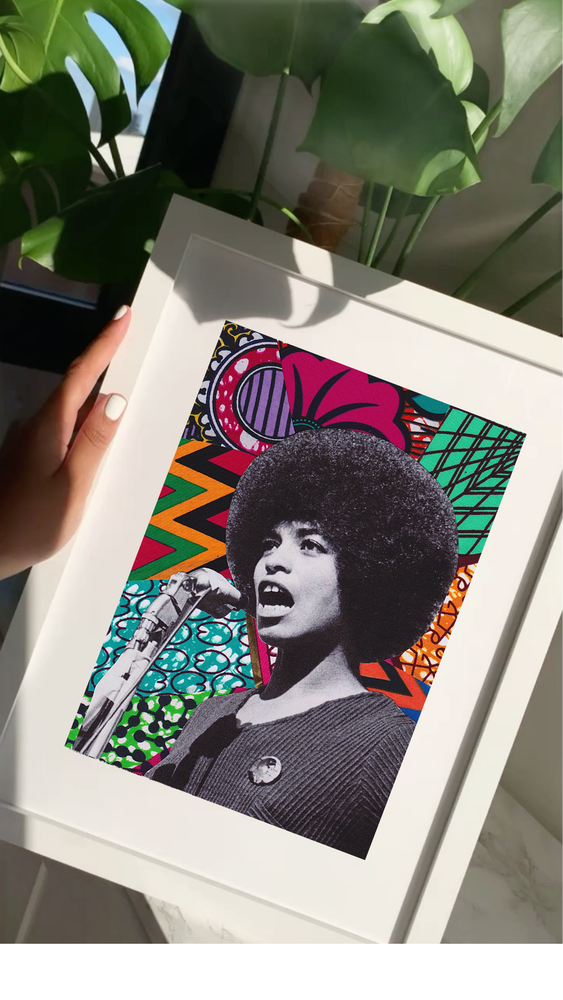 Krafts by Kerry Afrocentric Angela Davis Art Print
